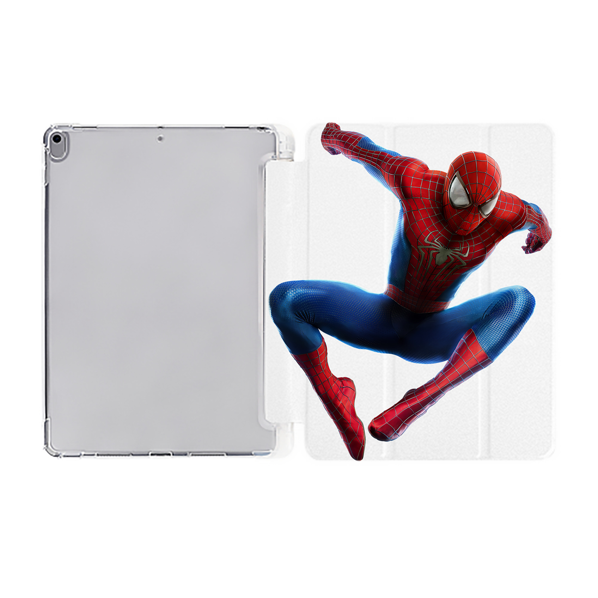 （画像用） Spider Man スパイダーマン IPad ケース ペン収納付き 三つ折りスタンド PUレザー×シリコン 対応機種9.5/10.5/10.9インチ